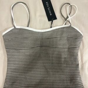 White Fox Checkered Top